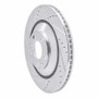 R1 04-18 Audi A8 Rear Left Drilled & Slotted Silver Brake Rotor