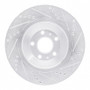 R1 04-18 Audi A8 Rear Left Drilled & Slotted Silver Brake Rotor
