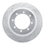 R1 11-22 Ford F-450 Super Duty Rear Left Drilled & Slotted Silver Brake Rotor