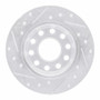 R1 00-08 Audi A4 (USA/Canada) Rear Right Drilled & Slotted Silver Brake Rotor