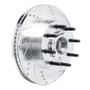 R1 11-25 Ford F-350 Super Duty 2WD Front Right Drilled & Slotted Silver Brake Rotor