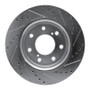 R1 10-14 Ford F-150 4WD Front Left Drilled & Slotted Silver Brake Rotor