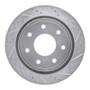 R1 12-14 Ford F-150 RWD Rear Right Drilled & Slotted Silver Brake Rotor