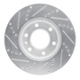 R1 06-25 American Coach Patriot Front Right Drilled & Slotted Silver Brake Rotor