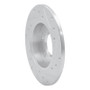 R1 02-06 Audi A4 Quattro Rear Left Drilled & Slotted Silver Brake Rotor