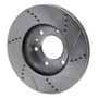 R1 06-25 American Coach Patriot Front Left Drilled & Slotted Silver Brake Rotor