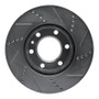 R1 06-25 American Coach Patriot Front Left Drilled & Slotted Silver Brake Rotor