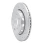R1 94-00 Kia SPECTRA Front Right Drilled & Slotted Silver Brake Rotor