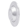 R1 05-11 Audi A6 Quattro Rear Right Drilled & Slotted Silver Brake Rotor