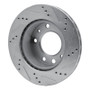 R1 02-06 Dodge Sprinter 2500 Front Left Drilled & Slotted Silver Brake Rotor