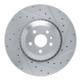 R1 21-25 Jaguar F-Pace Front Right Drilled & Slotted Silver Brake Rotor