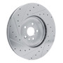R1 21-25 Jaguar F-Pace Front Right Drilled & Slotted Silver Brake Rotor