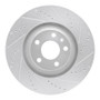 R1 05-11 Audi A6 Quattro Front Right Drilled & Slotted Silver Brake Rotor