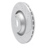 R1 05-11 Audi A6 Quattro Front Right Drilled & Slotted Silver Brake Rotor