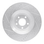 R1 05-11 Audi A6 Quattro Front Right Drilled & Slotted Silver Brake Rotor