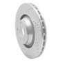 R1 05-11 Audi A6 Quattro Front Left Drilled & Slotted Silver Brake Rotor