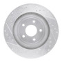 R1 08-14 Chrysler 200 Front Left Drilled & Slotted Silver Brake Rotor