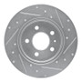 R1 00-09 Audi A4 Quattro Rear Left Drilled & Slotted Silver Brake Rotor