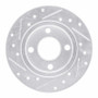 R1 78-90 Dodge Charger Front Right Drilled & Slotted Silver Brake Rotor