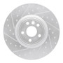 R1 18-20 Jaguar E-Pace Front Left Drilled & Slotted Silver Brake Rotor