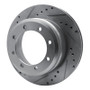 R1 05-12 Ford F-350 Super Duty 2WD Rear Left Drilled & Slotted Silver Brake Rotor
