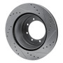 R1 05-12 Ford F-350 Super Duty 2WD Rear Left Drilled & Slotted Silver Brake Rotor