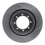 R1 05-12 Ford F-350 Super Duty 2WD Rear Left Drilled & Slotted Silver Brake Rotor