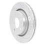 R1 99-04 Chrysler 300M Front Right Drilled & Slotted Silver Brake Rotor