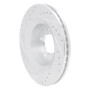 R1 99-04 Chrysler 300M Front Right Drilled & Slotted Silver Brake Rotor