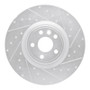 R1 18-20 Jaguar E-Pace Front Right Drilled & Slotted Silver Brake Rotor