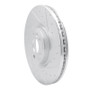 R1 18-20 Jaguar E-Pace Front Right Drilled & Slotted Silver Brake Rotor