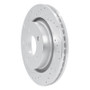 R1 99-04 Chrysler CONCORDE Front Left Drilled & Slotted Silver Brake Rotor