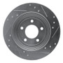 R1 05-08 Ford Escape Rear Left Drilled & Slotted Silver Brake Rotor