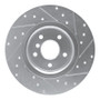 R1 17-19 Jaguar XE Rear Left Drilled & Slotted Silver Brake Rotor