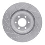 R1 92-02 Dodge Viper Front Right Drilled & Slotted Silver Brake Rotor