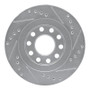 R1 04-05 Audi ALLROAD Rear Left Drilled & Slotted Silver Brake Rotor