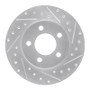 R1 93-97 Chrysler CONCORDE Front Right Drilled & Slotted Silver Brake Rotor