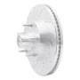 R1 04-06 Ford E-150 Front Left Drilled & Slotted Silver Brake Rotor
