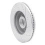 R1 04-06 Ford E-150 Front Left Drilled & Slotted Silver Brake Rotor