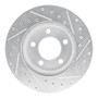 R1 93-97 Chrysler CONCORDE Front Left Drilled & Slotted Silver Brake Rotor