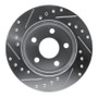 R1 91-92 Dodge Monaco Front Right Drilled & Slotted Silver Brake Rotor
