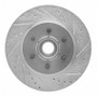 R1 04-08 Ford F-150 RWD Front Right Drilled & Slotted Silver Brake Rotor