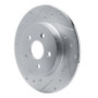 R1 87-91 Chrysler TC Maserati Rear Left Drilled & Slotted Silver Brake Rotor