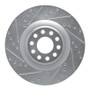 R1 01-03 Audi S8 Front Left Drilled & Slotted Silver Brake Rotor