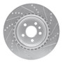R1 17-20 Jaguar F-Pace Rear Left Drilled & Slotted Silver Brake Rotor