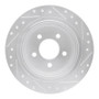 R1 03-05 Ford Explorer Sport Trac Rear Left Drilled & Slotted Silver Brake Rotor