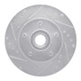 R1 70-72 Dodge Charger Front Left Drilled & Slotted Silver Brake Rotor