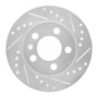 R1 01-06 Audi TT Quattro Rear Right Drilled & Slotted Silver Brake Rotor