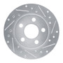 R1 85-89 Dodge ARIES Front Right Drilled & Slotted Silver Brake Rotor