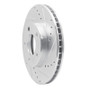R1 01-07 Ford Escape Front Right Drilled & Slotted Silver Brake Rotor